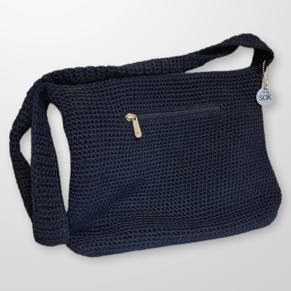 The Sak Navy Blue Crochet Purse